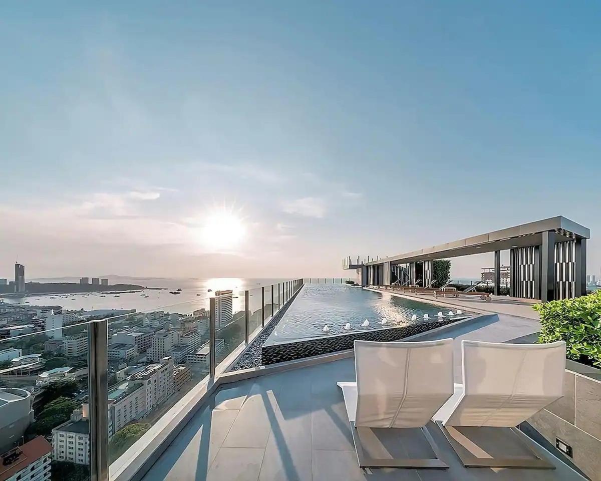 Central Pattaya - Sea View Large Balcony Condo With Infinity Pool Exterior foto