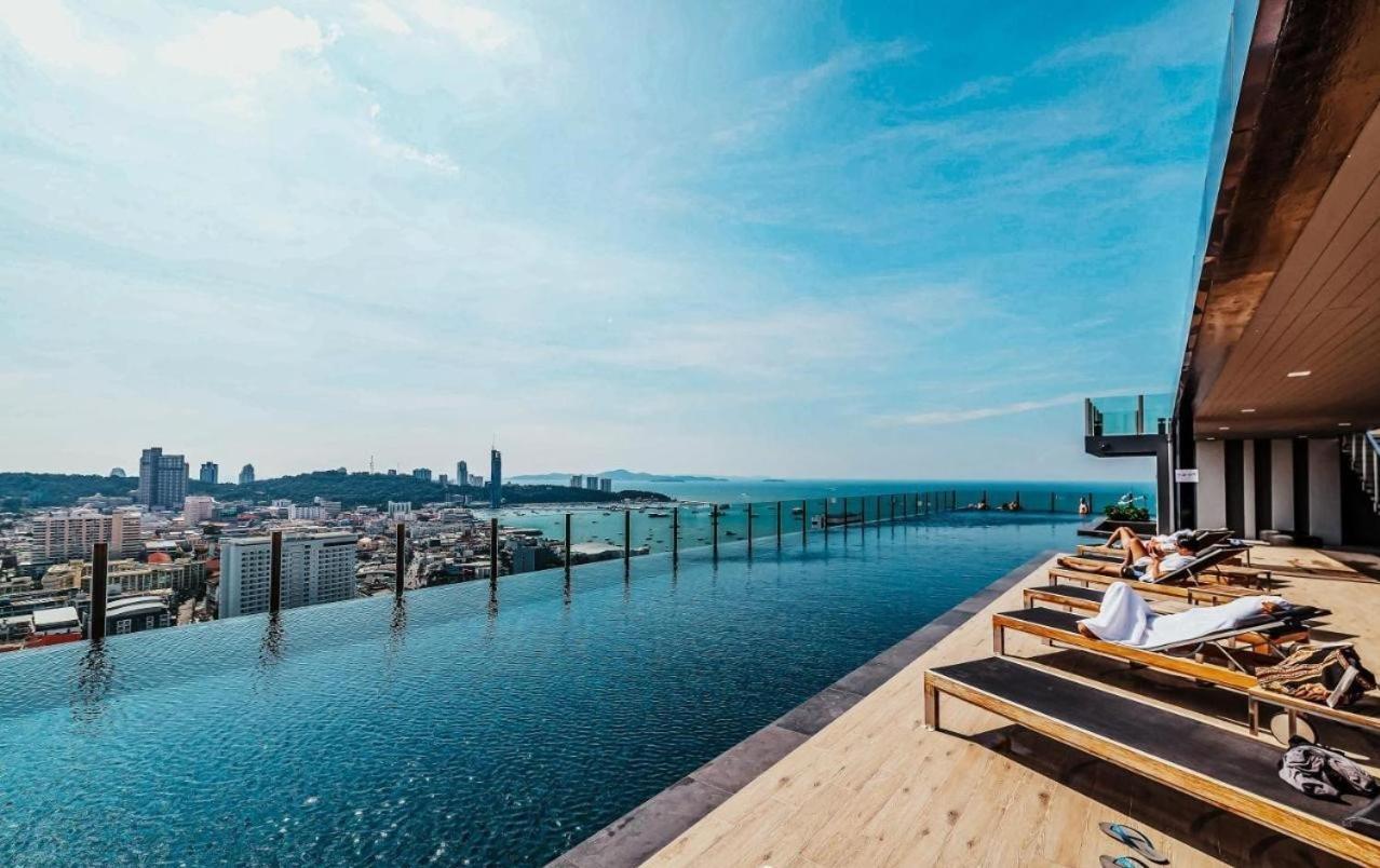 Central Pattaya - Sea View Large Balcony Condo With Infinity Pool Exterior foto