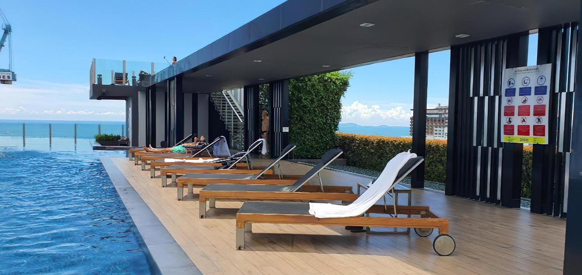 Central Pattaya - Sea View Large Balcony Condo With Infinity Pool Exterior foto