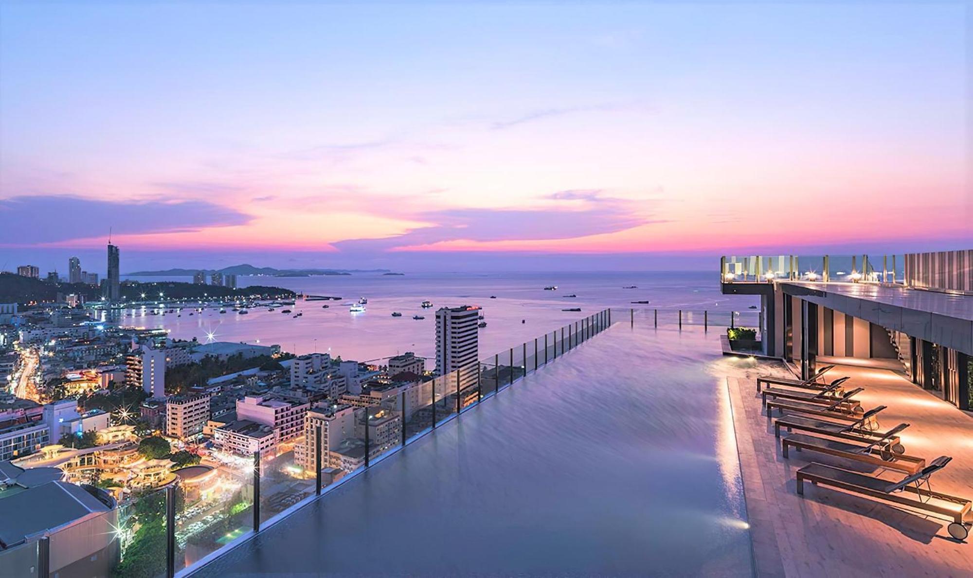 Central Pattaya - Sea View Large Balcony Condo With Infinity Pool Exterior foto