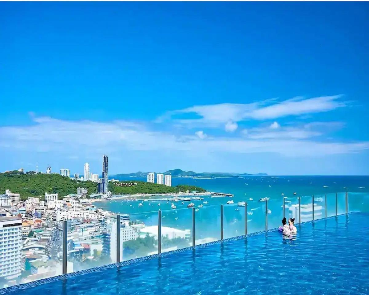 Central Pattaya - Sea View Large Balcony Condo With Infinity Pool Exterior foto